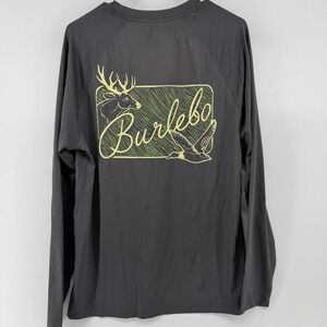 NWT Burlebo Deer Duck Mens Long Sleeve Crew Neck Size S Athletic Shirt Outdoor